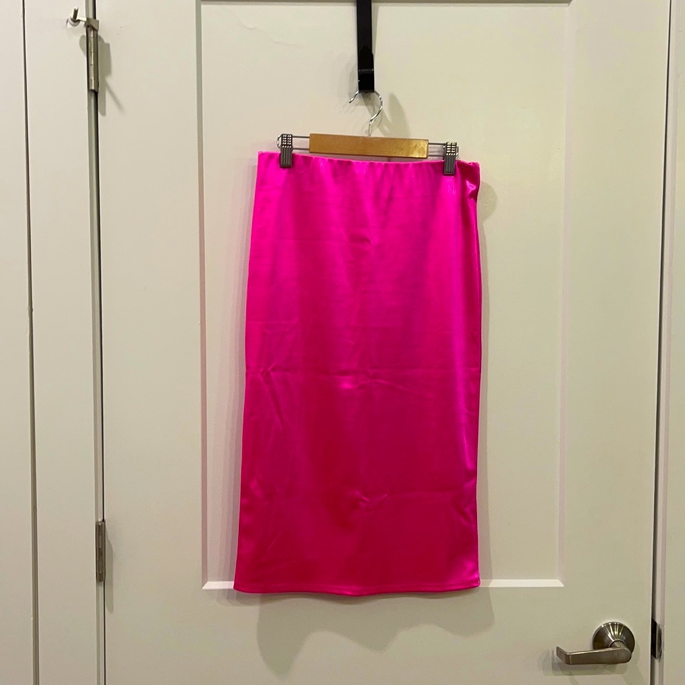 Hot Pink Midi skirt Size S